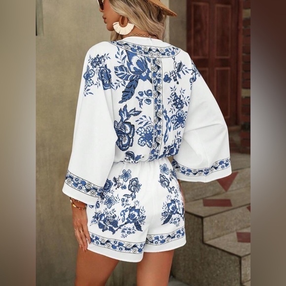 Boho floral Print Two piece top and bottom all sizes - Picture 2 of 6